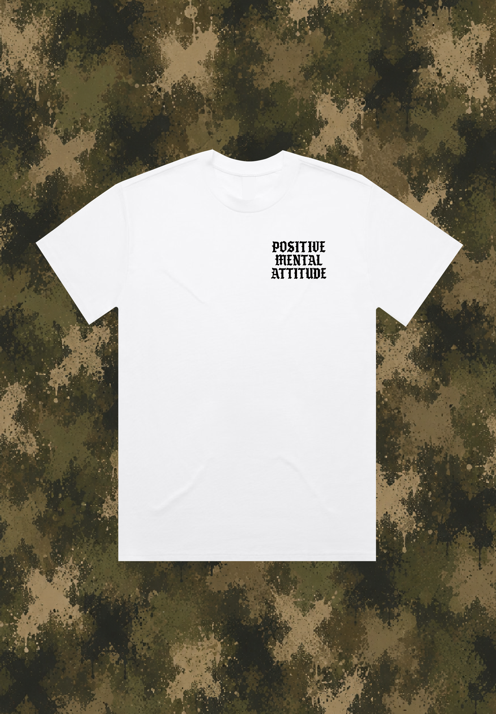 TEE WHITE POSITIVE MENTAL ATTITUDE