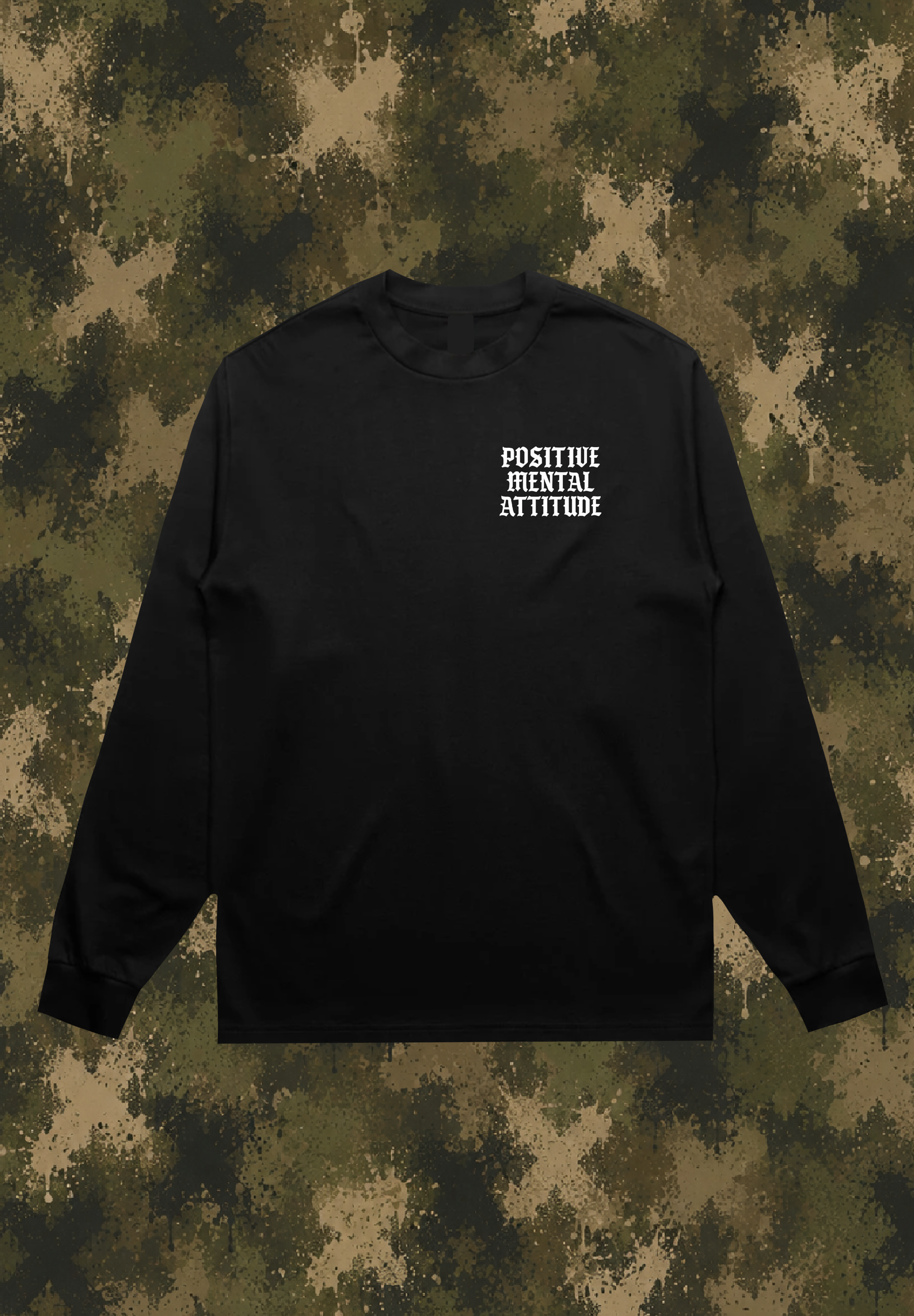 LONG SLEEVE TEE BLACK POSITIVE MENTAL ATTITUDE