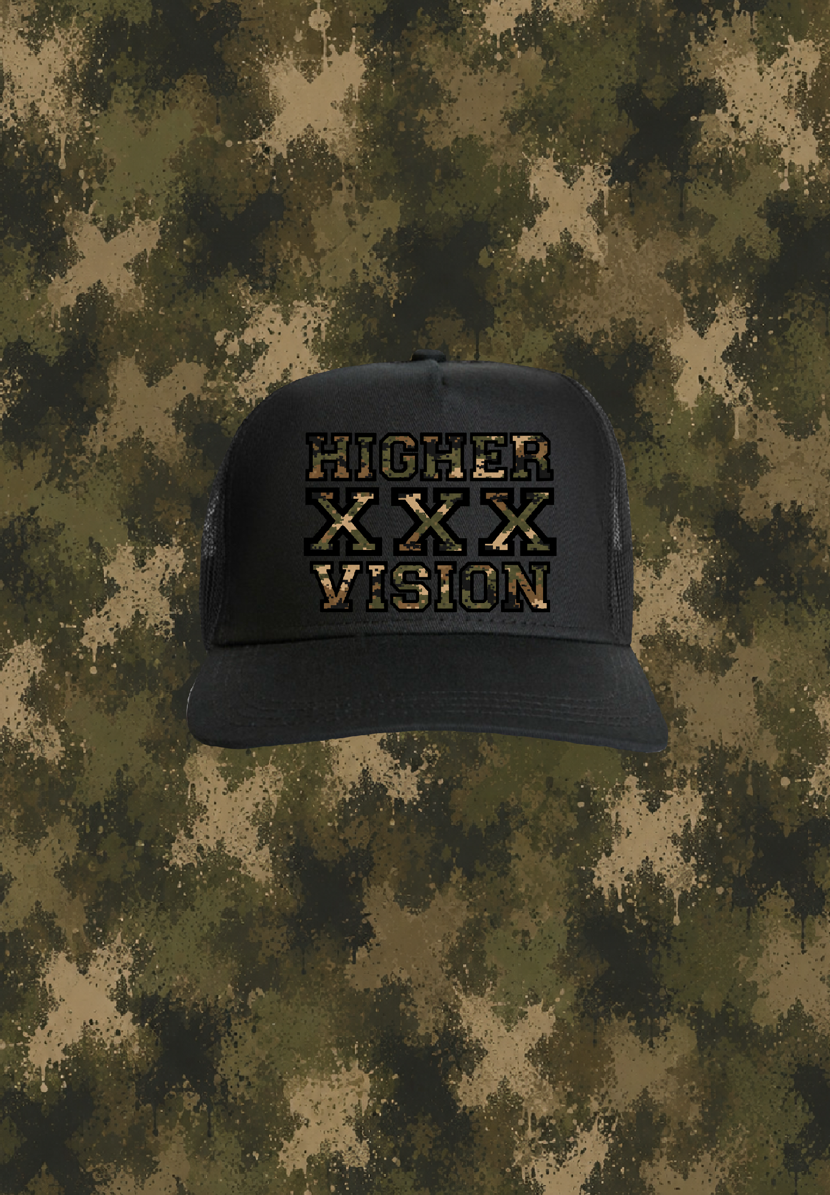 TRUCKER HAT BLACK XXX