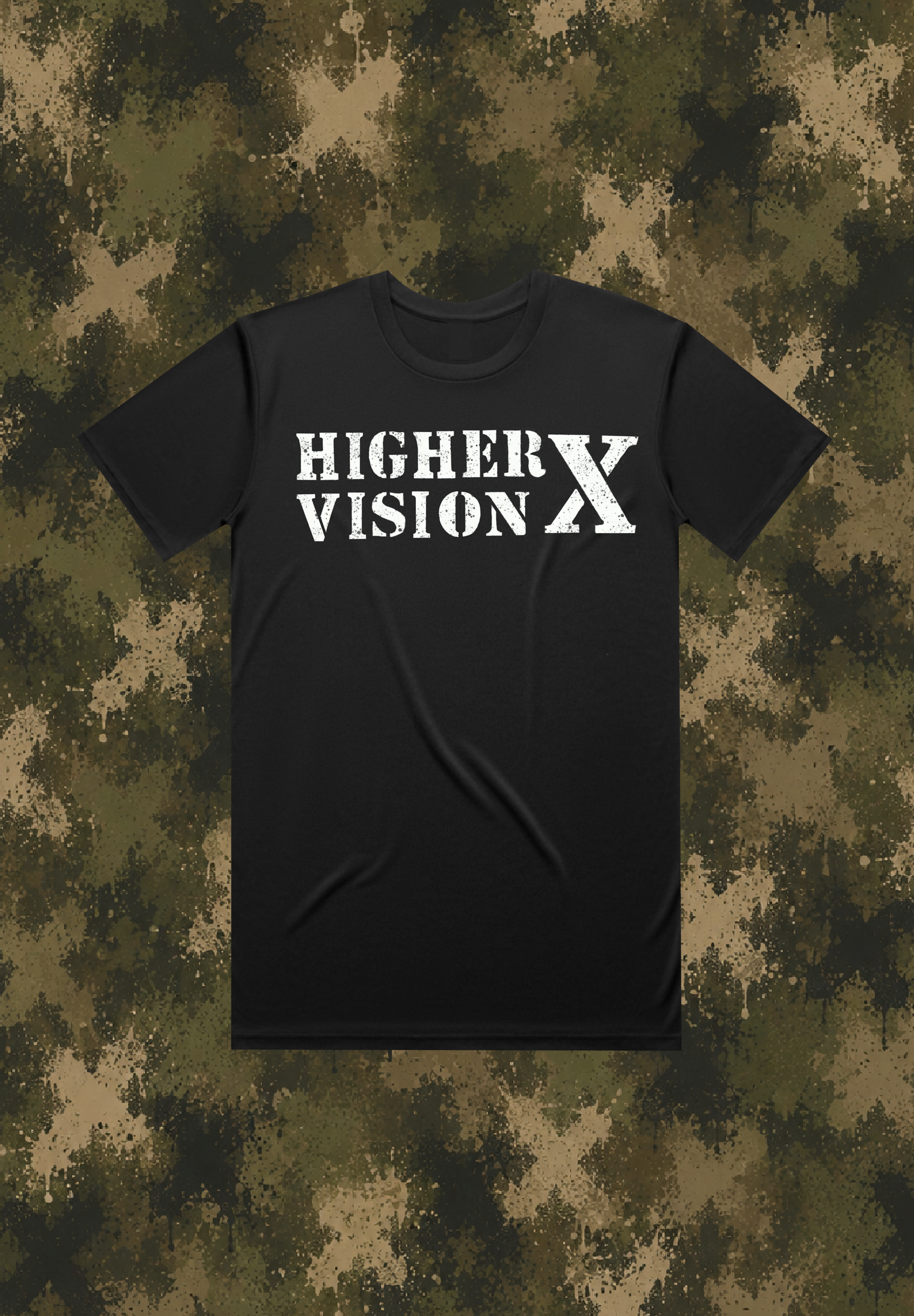 RUNNING TEE BLACK HIGHER VISION X