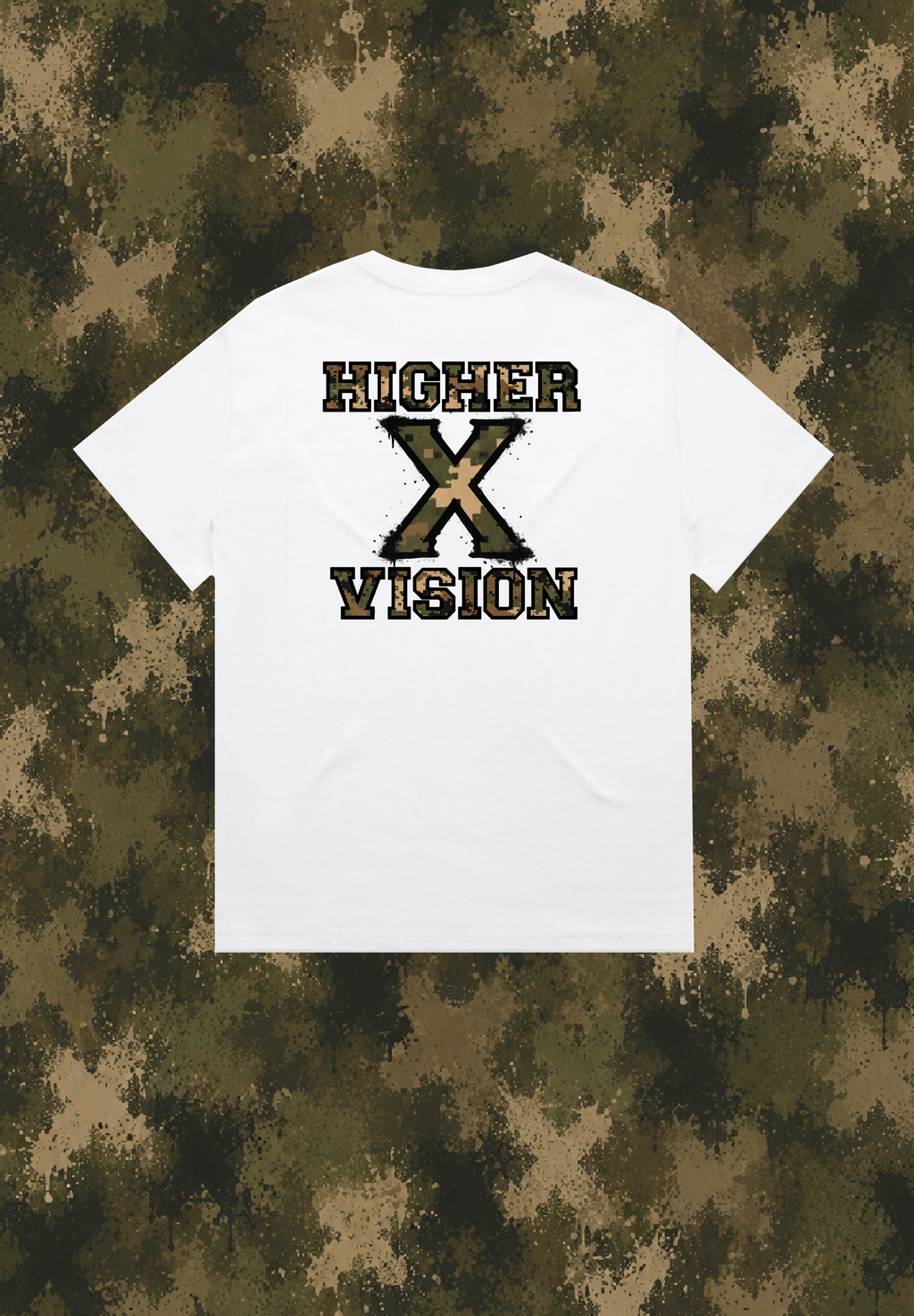 TEE WHITE CAMO X