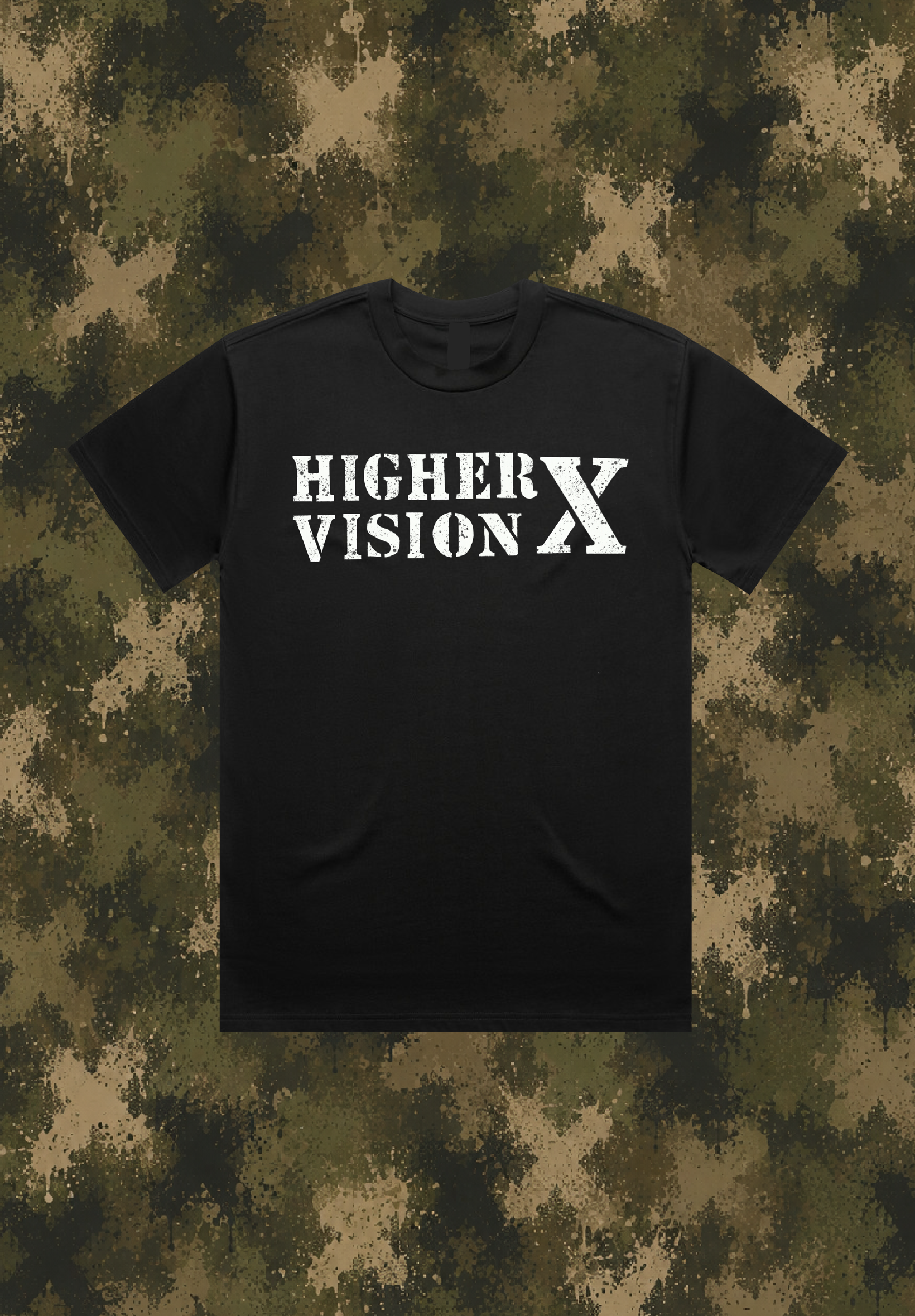 TEE BLACK HIGHER VISION X