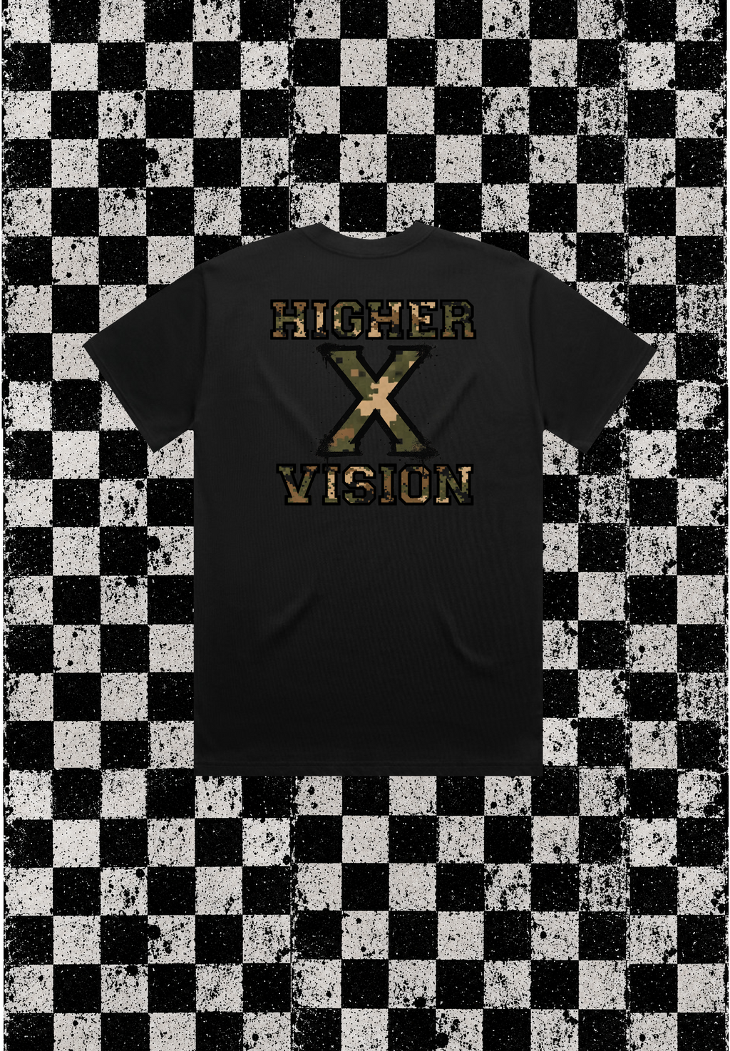 TEE BLACK CAMO X