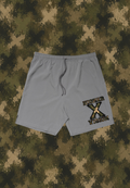 SHORTS 18” GREY/CAMO X