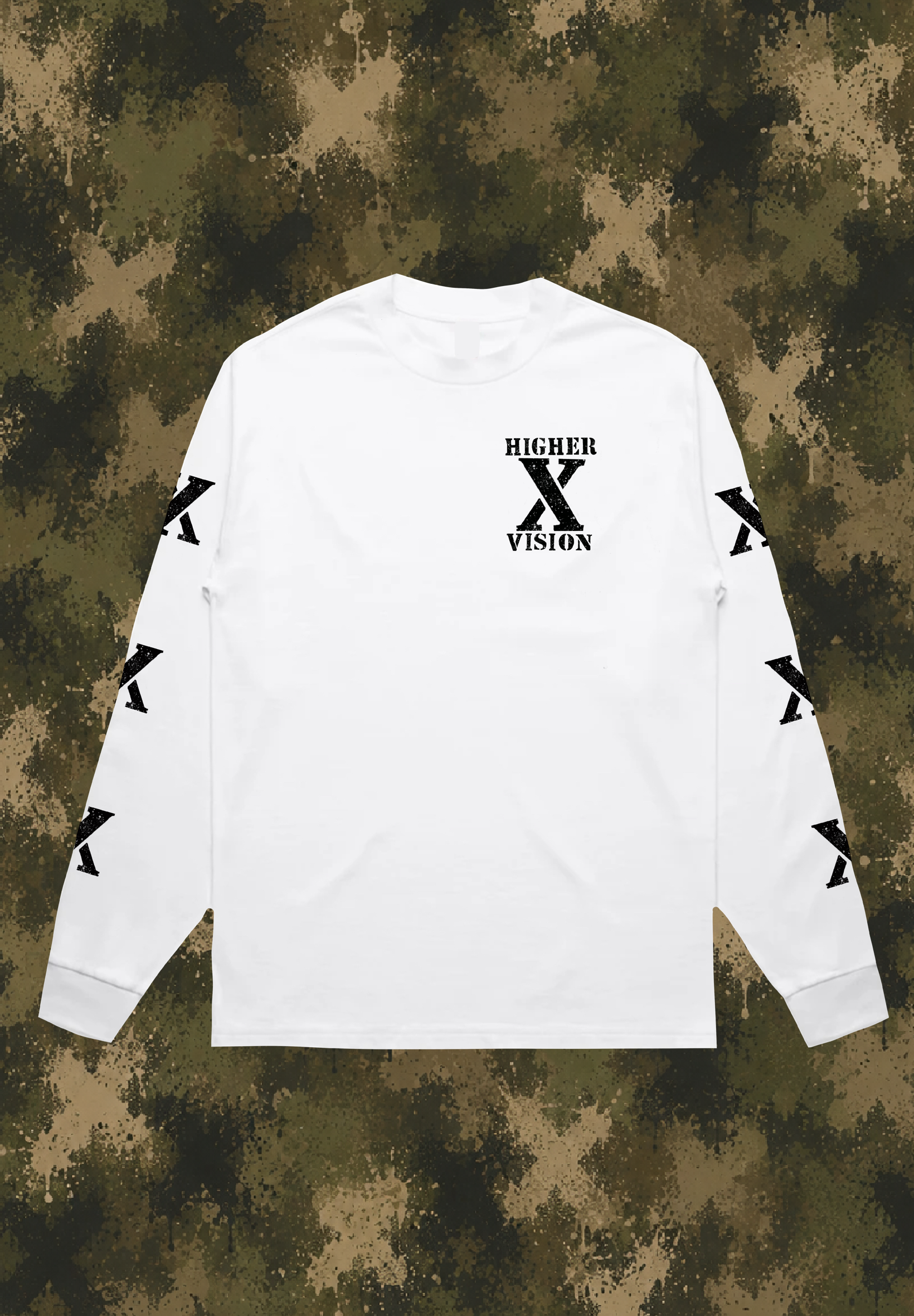 LONG SLEEVE TEE WHITE X