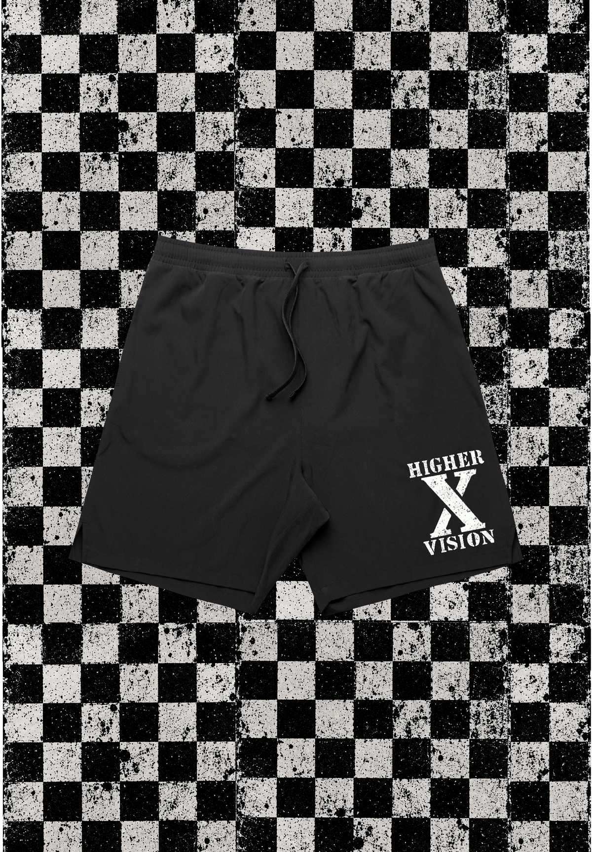 SHORTS 18” BLACK/WHITE X